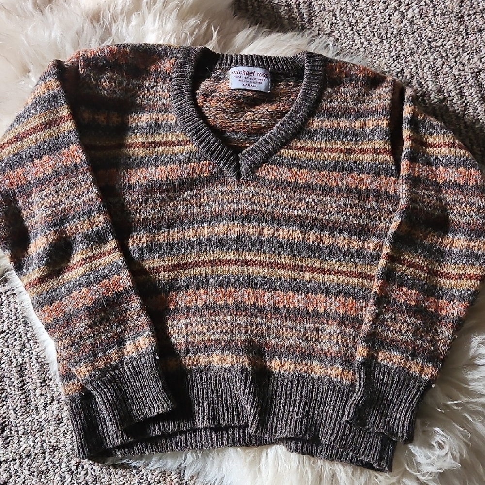 Hand Framed Highland Wool V-Neck Sweater